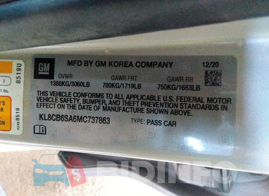 KL8CB6SA6MC737863 Photo# 9
