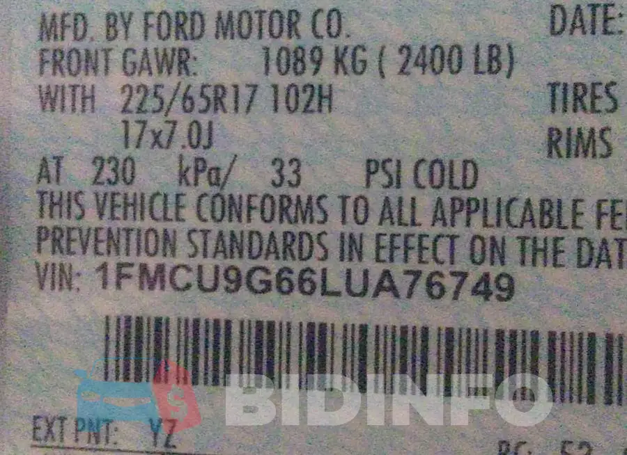 1FMCU9G66LUA76749 Photo# 9