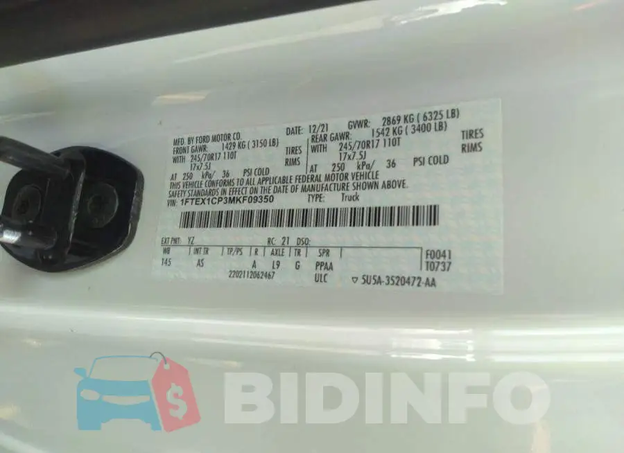 1FTEX1CP3MKF09350 Photo# 9