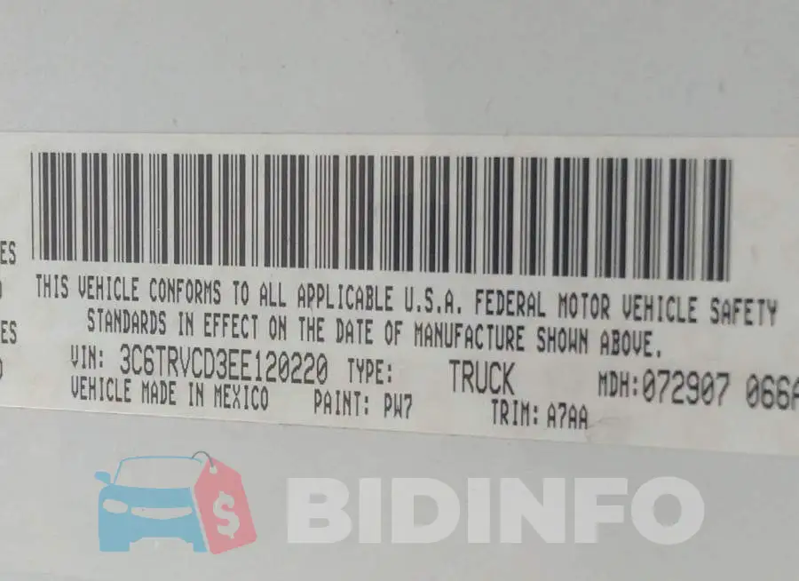 3C6TRVCD3EE120220 Photo# 9