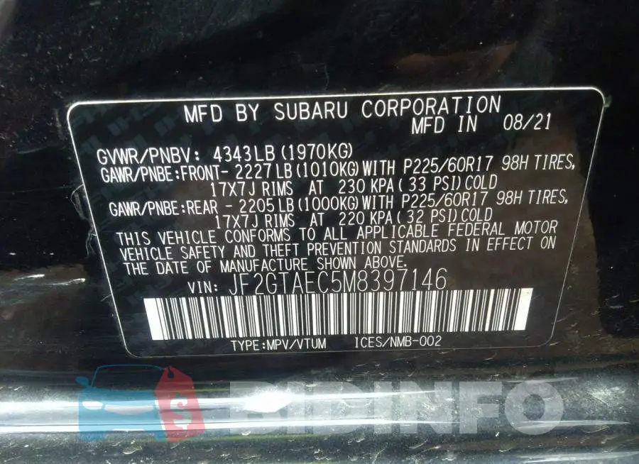 JF2GTAEC5M8397146 Photo# 9