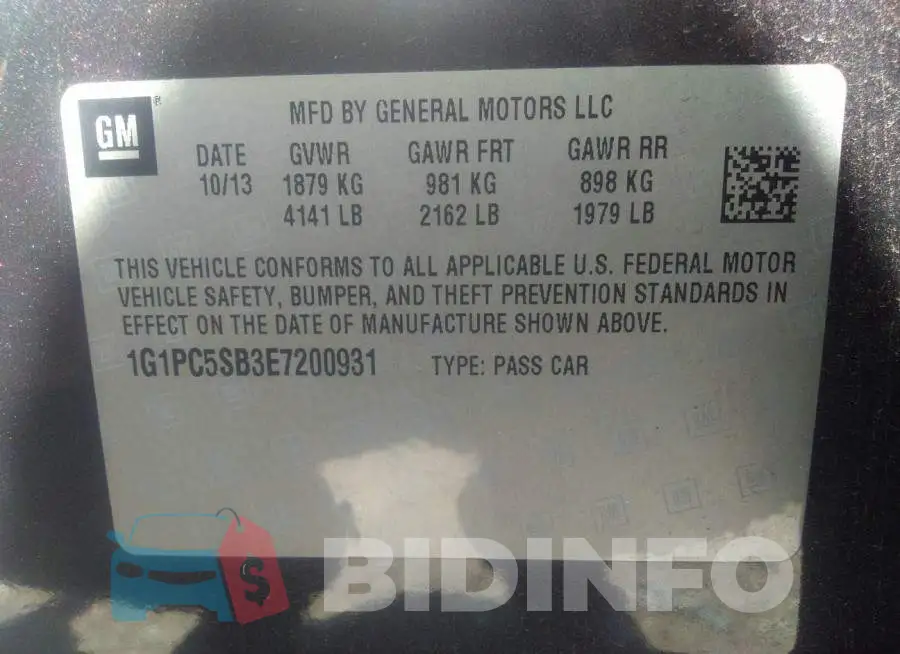 1G1PC5SB3E7200931 Photo# 9