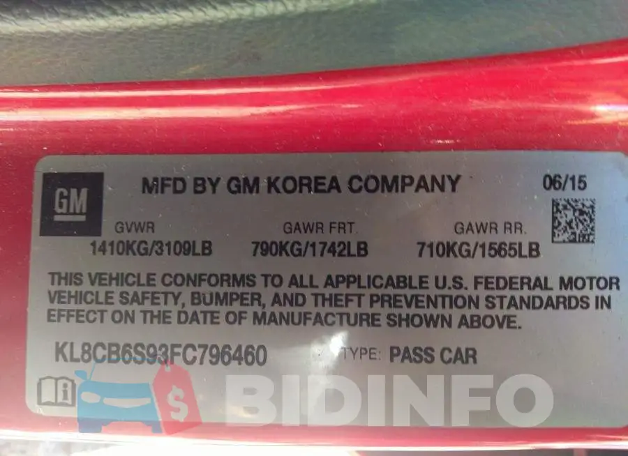 KL8CB6S93FC796460 Photo# 9