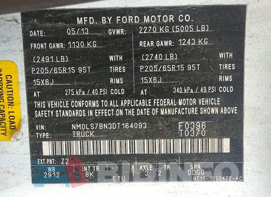 NM0LS7BN3DT164093 Photo# 9