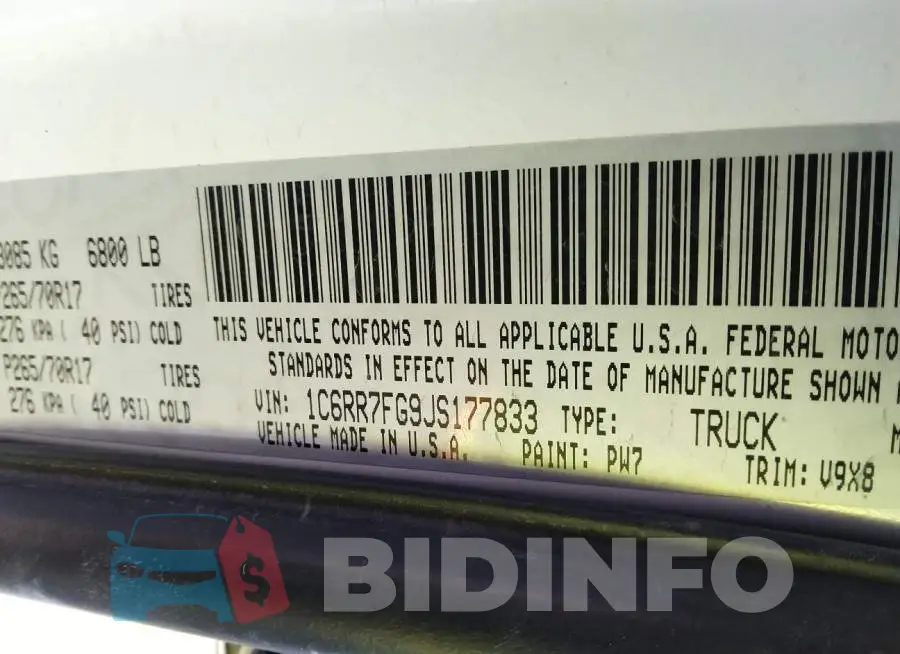 1C6RR7FG9JS177833 Photo# 9