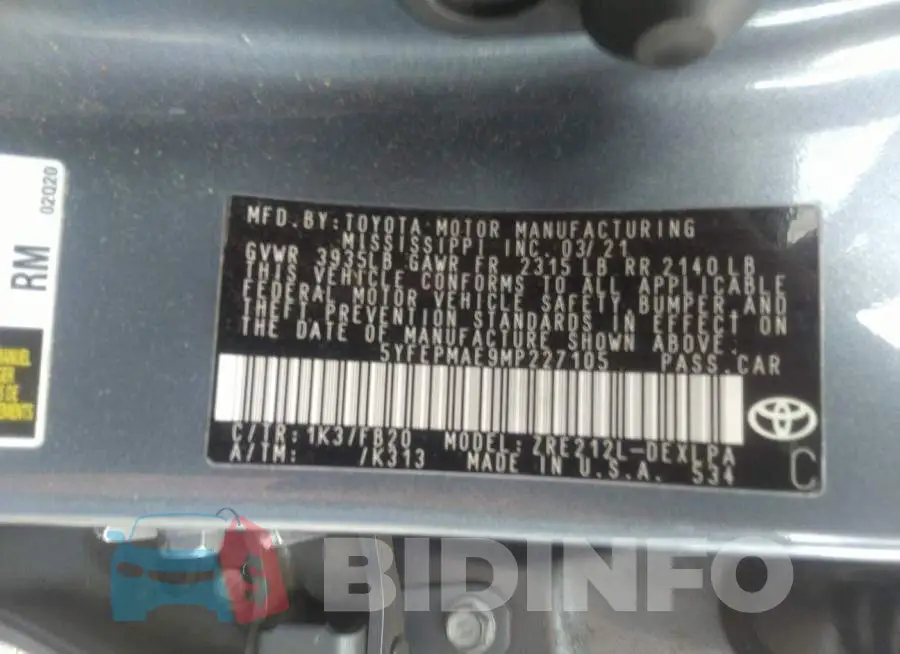 5YFEPMAE9MP227105 Photo# 9