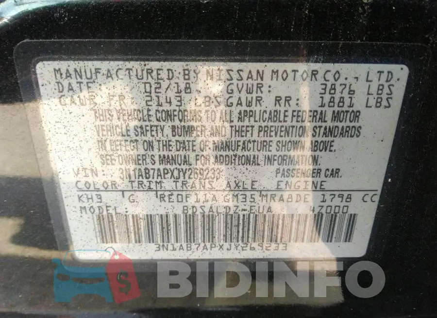 3N1AB7APXJY269233 Photo# 9