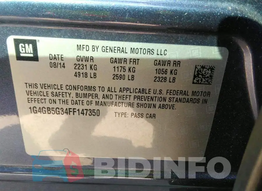 1G4GB5G34FF147350 Photo# 9
