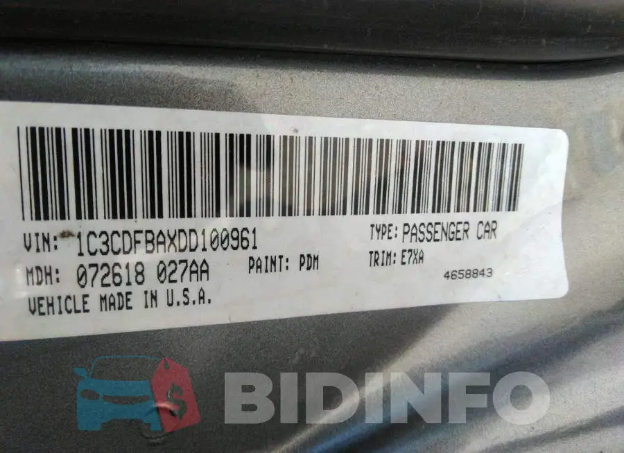 1C3CDFBAXDD100961 Photo# 9