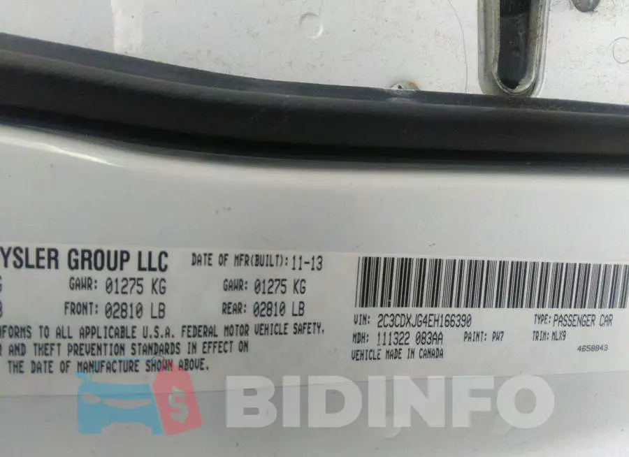 2C3CDXJG4EH166390 Photo# 9