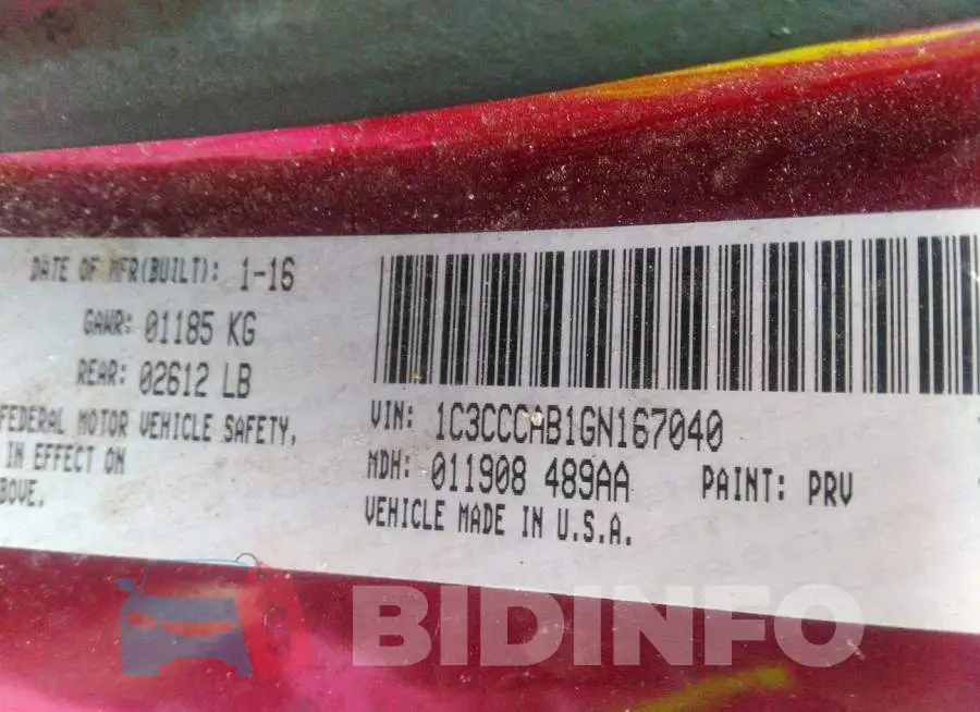 1C3CCCAB1GN167040 Photo# 7