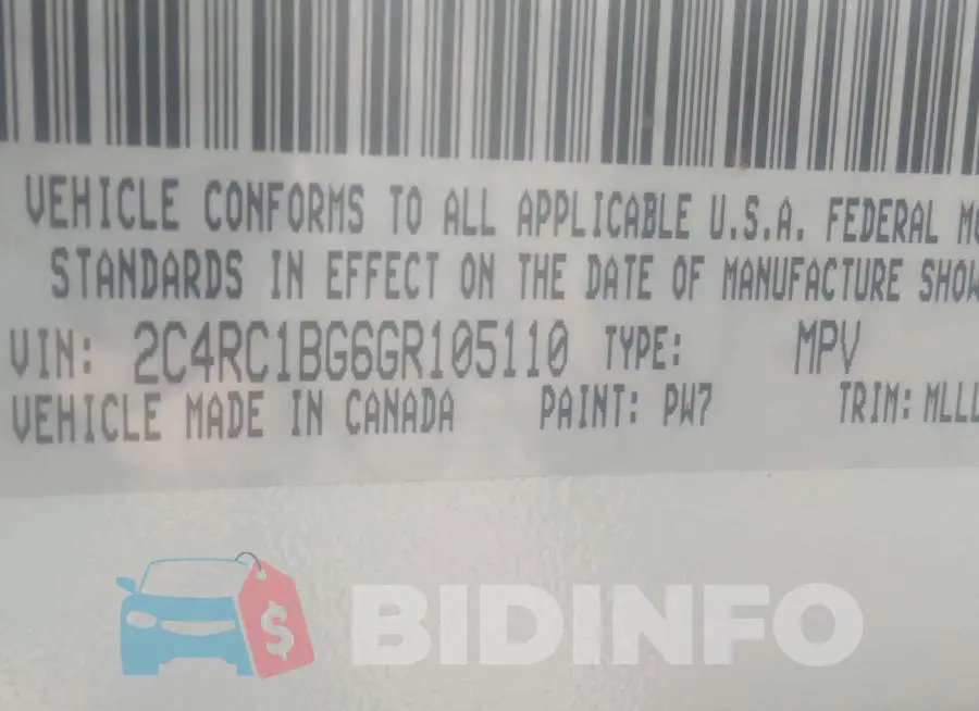 2C4RC1BG6GR105110 Photo# 9