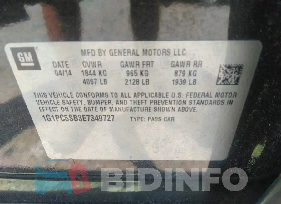 1G1PC5SB3E7349727 Photo# 9