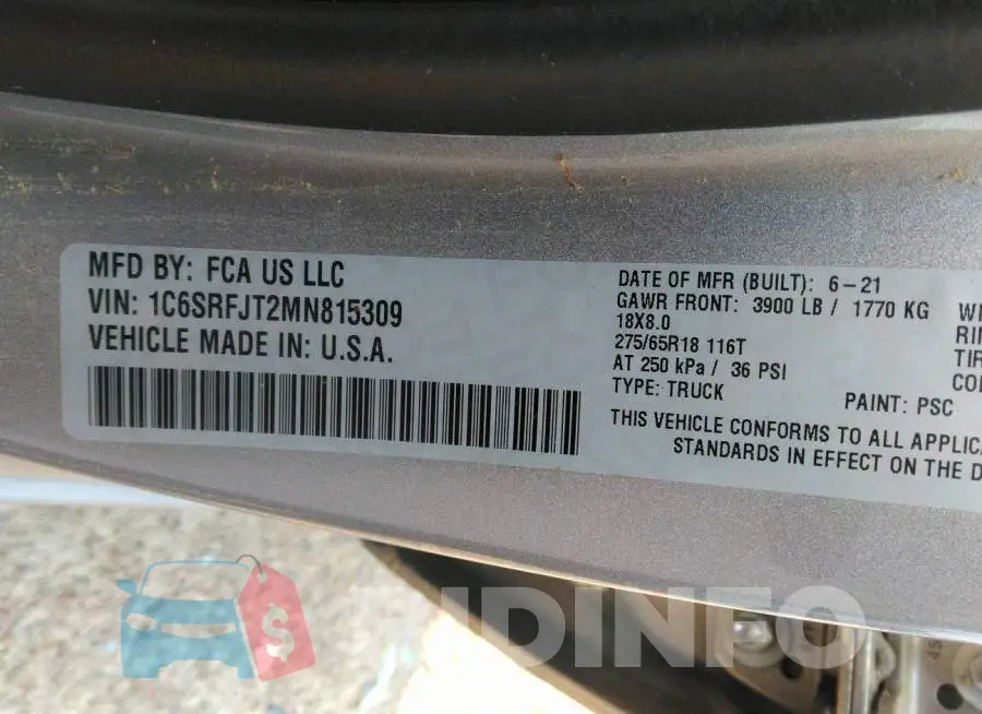 1C6SRFJT2MN815309 Photo# 9