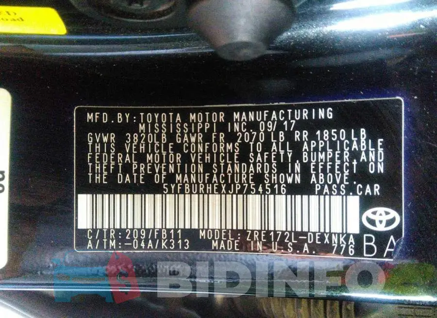 5YFBURHEXJP754516 Photo# 9