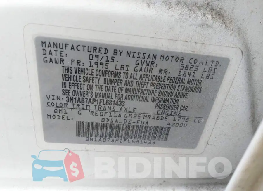 3N1AB7AP1FL681433 Photo# 9