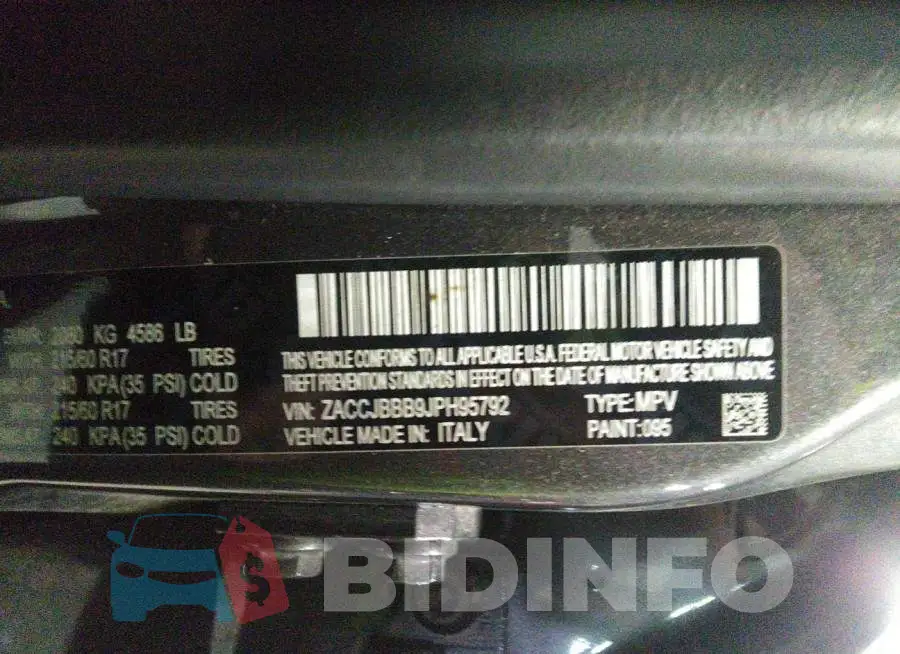 ZACCJBBB9JPH95792 Photo# 9
