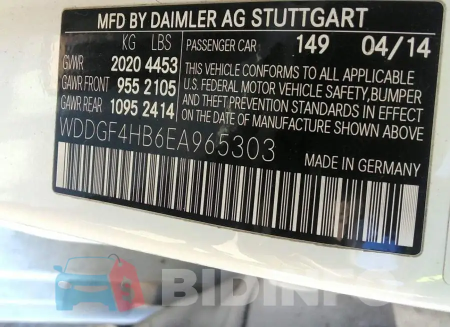 WDDGF4HB6EA965303 Photo# 9