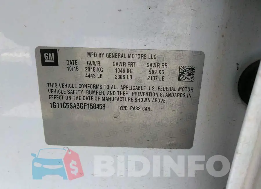 1G11C5SA3GF158458 Photo# 9