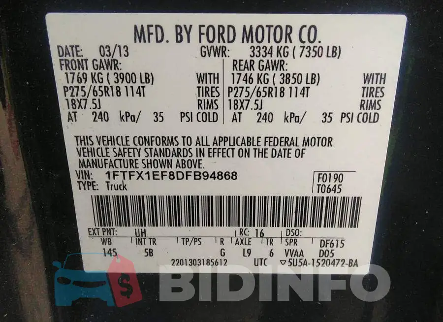 1FTFX1EF8DFB94868 Photo# 9