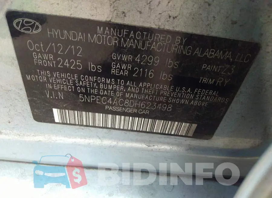 5NPEC4AC8DH623498 Photo# 9