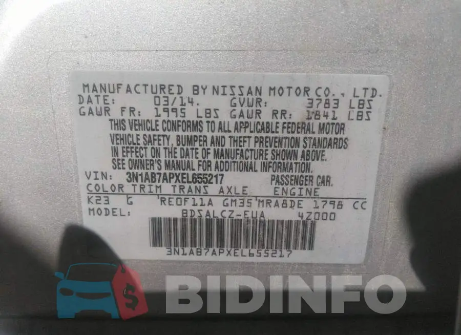 3N1AB7APXEL655217 Photo# 9