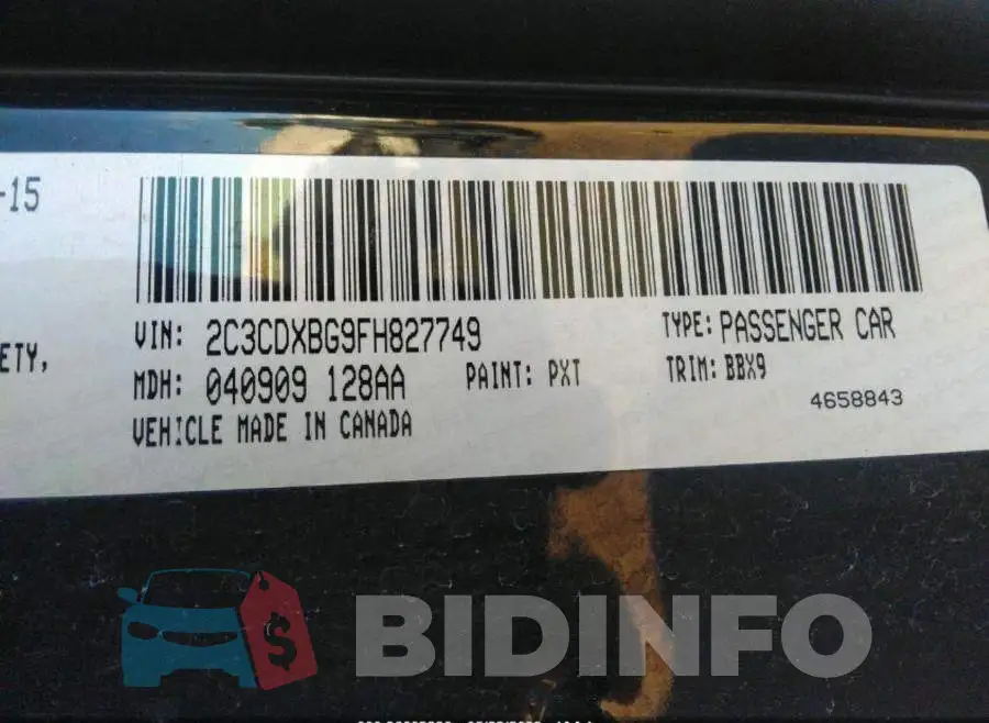 2C3CDXBG9FH827749 Photo# 9