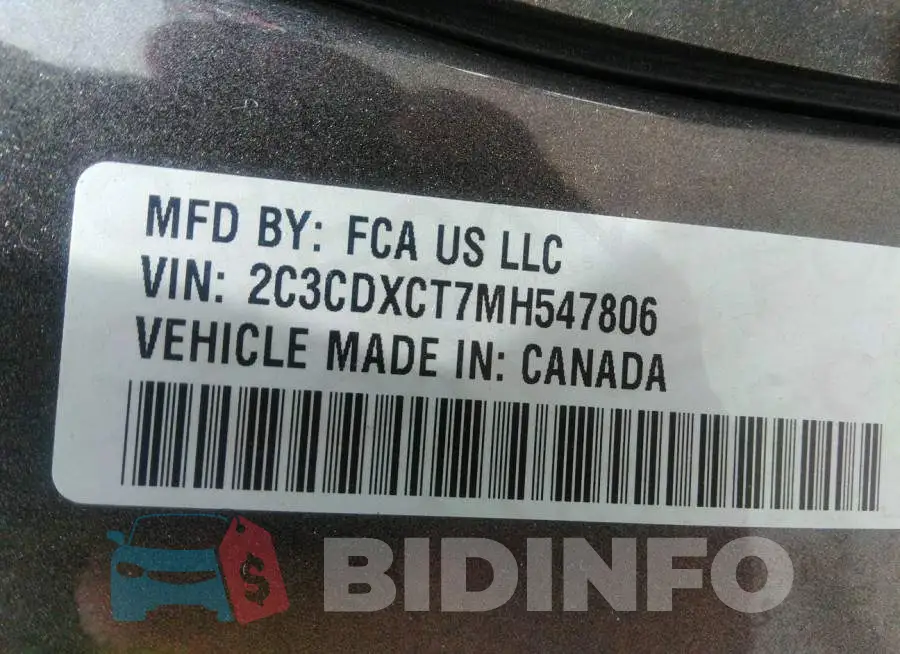 2C3CDXCT7MH547806 Photo# 9