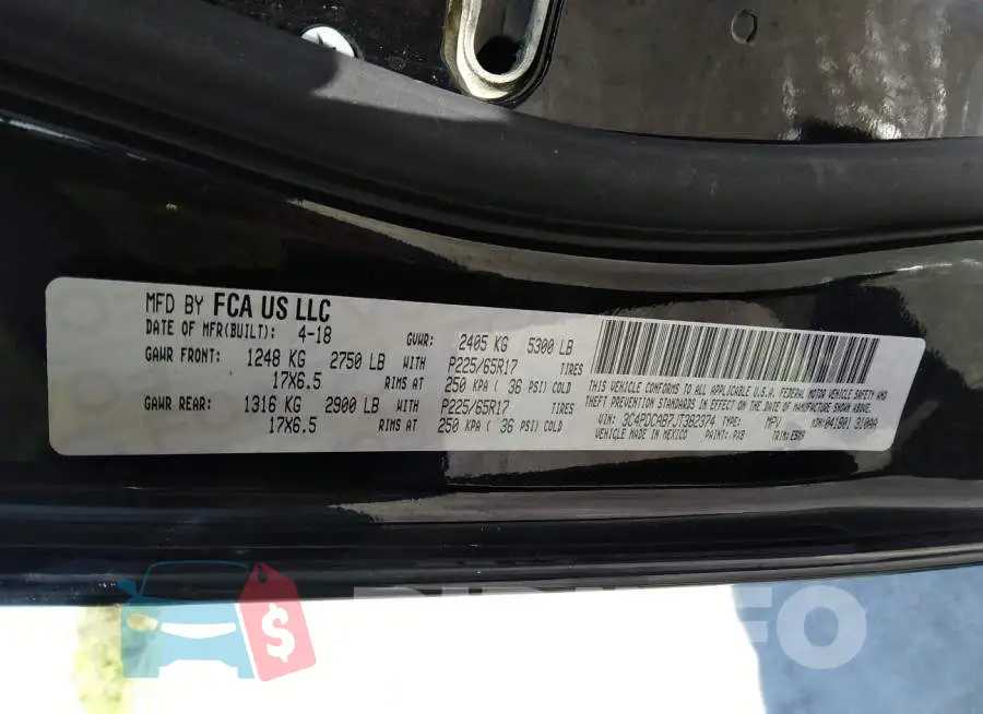 3C4PDCAB7JT382374 Photo# 9