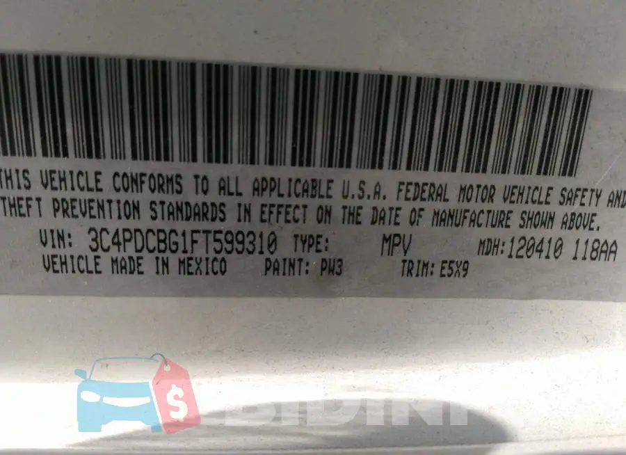 3C4PDCBG1FT599310 Photo# 9