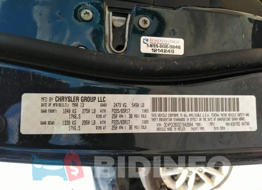 3C4PDCBG5DT642804 Photo# 9