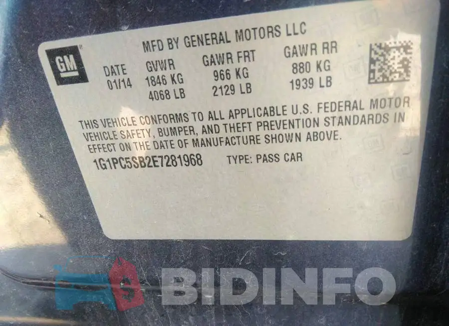 1G1PC5SB2E7281968 Photo# 9