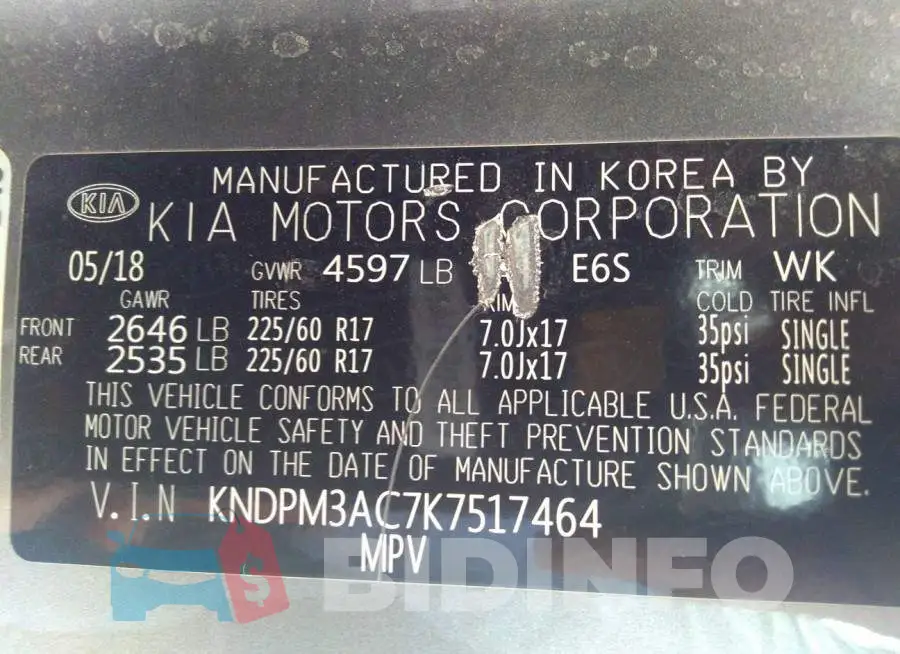KNDPM3AC7K7517464 Photo# 9