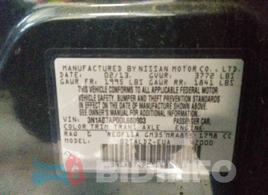 3N1AB7AP0DL680903 Photo# 9