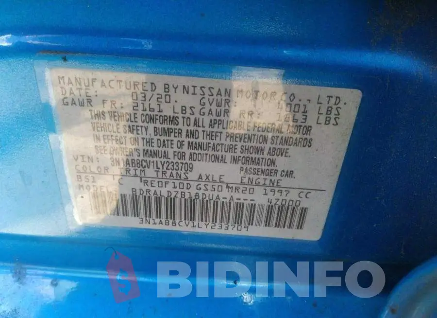 3N1AB8CV1LY233709 Photo# 9
