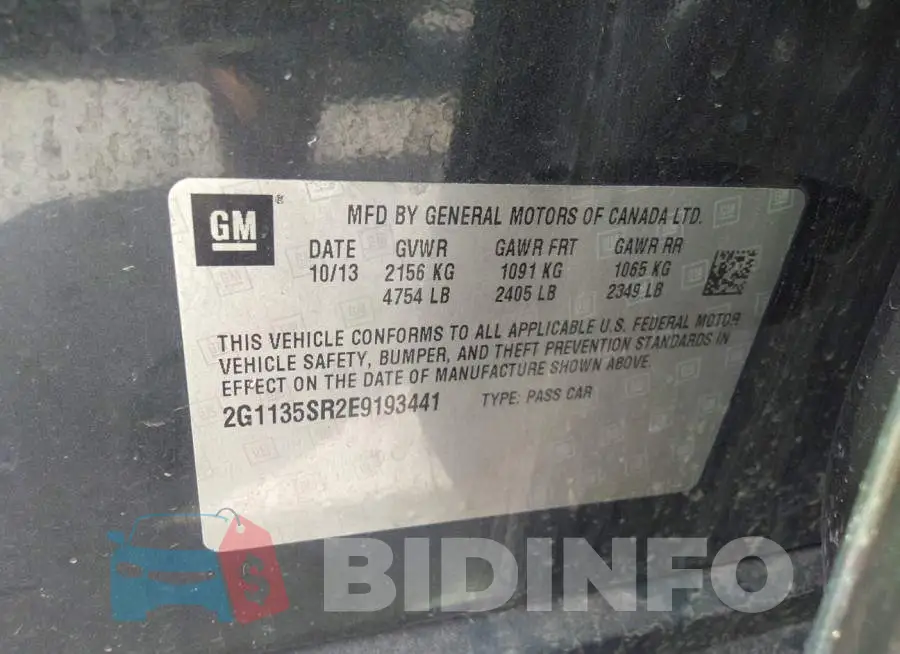 2G1135SR2E9193441 Photo# 9