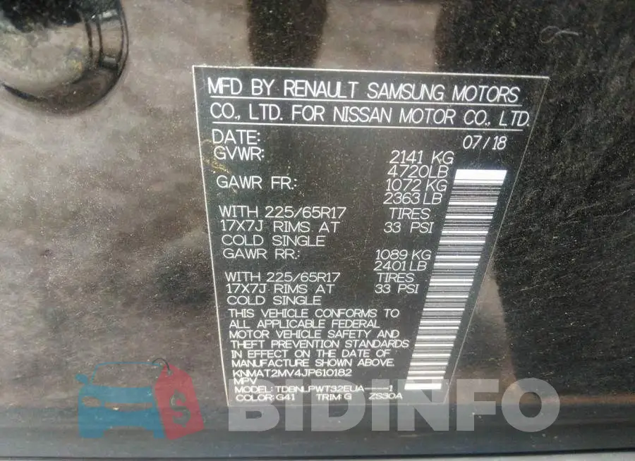 KNMAT2MV4JP610182 Photo# 9