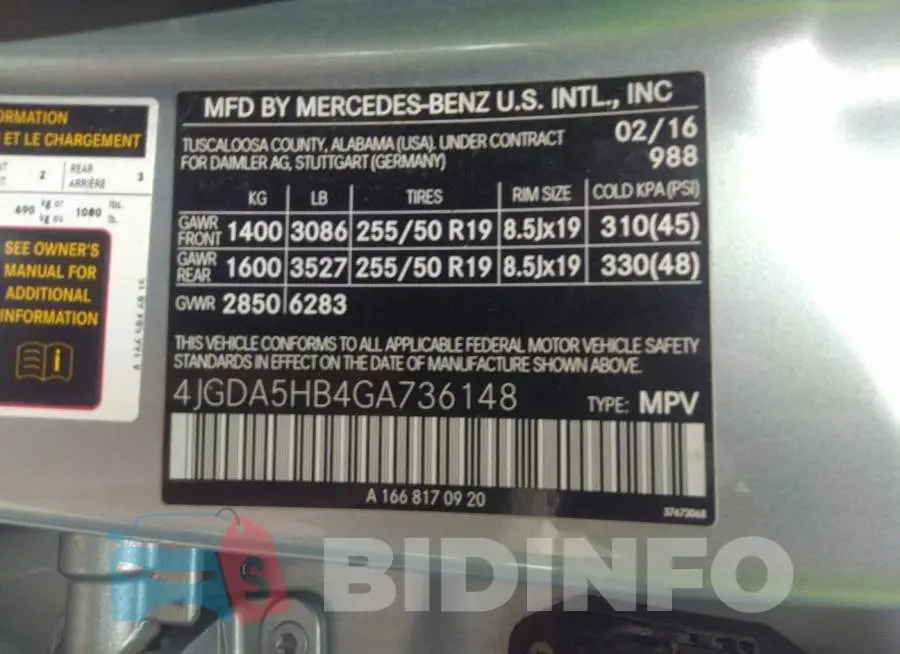 4JGDA5HB4GA736148 Photo# 9