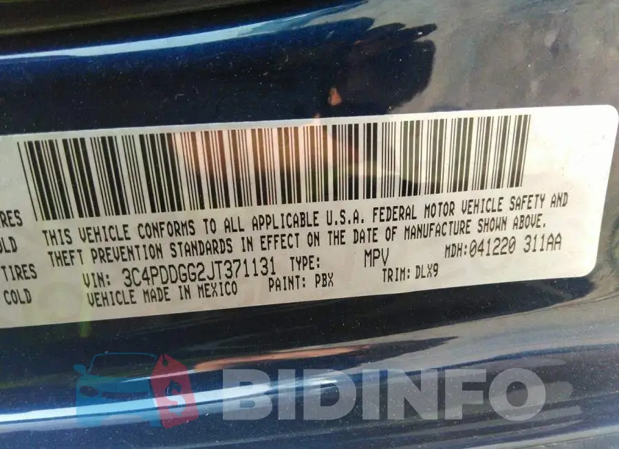 3C4PDDGG2JT371131 Photo# 9