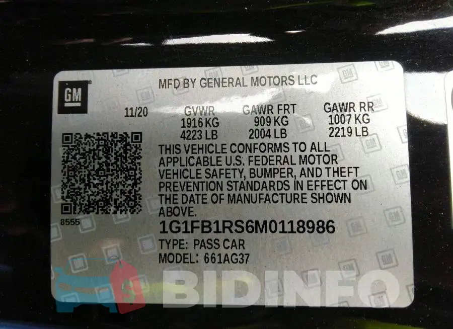 1G1FB1RS6M0118986 Photo# 9
