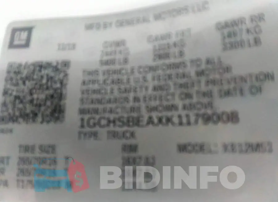 1GCHSBEAXK1179008 Photo# 9