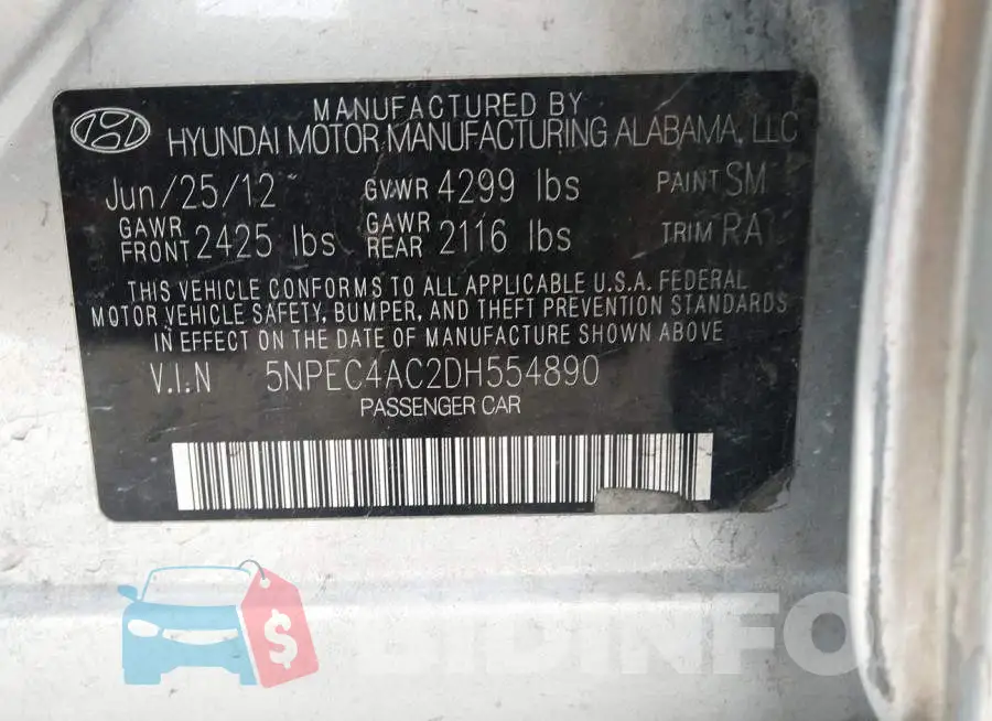 5NPEC4AC2DH554890 Photo# 9