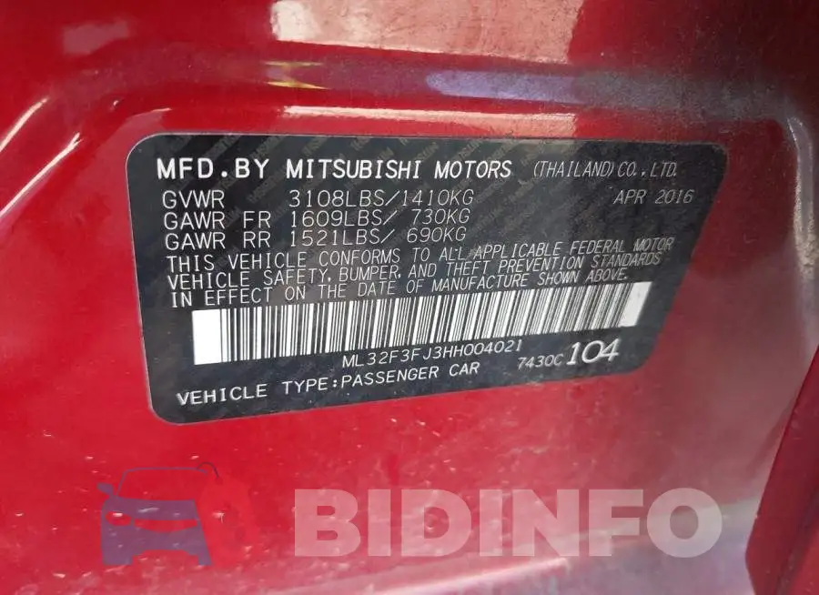 ML32F3FJ3HH004021 Photo# 9