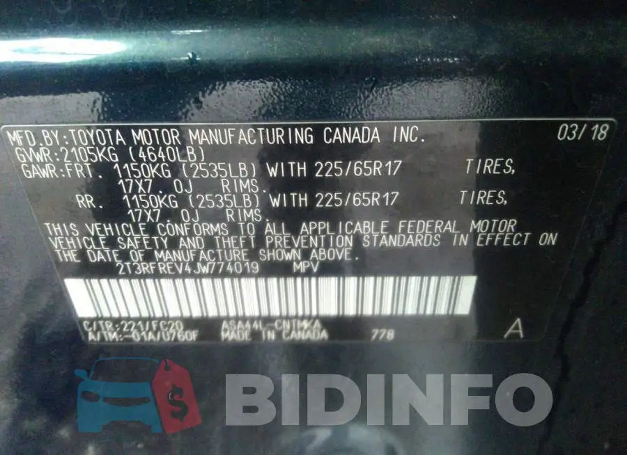 2T3RFREV4JW774019 Photo# 9