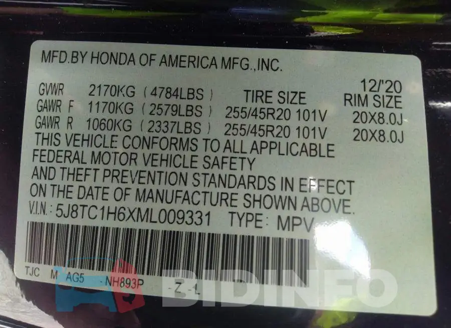 5J8TC1H6XML009331 Photo# 9