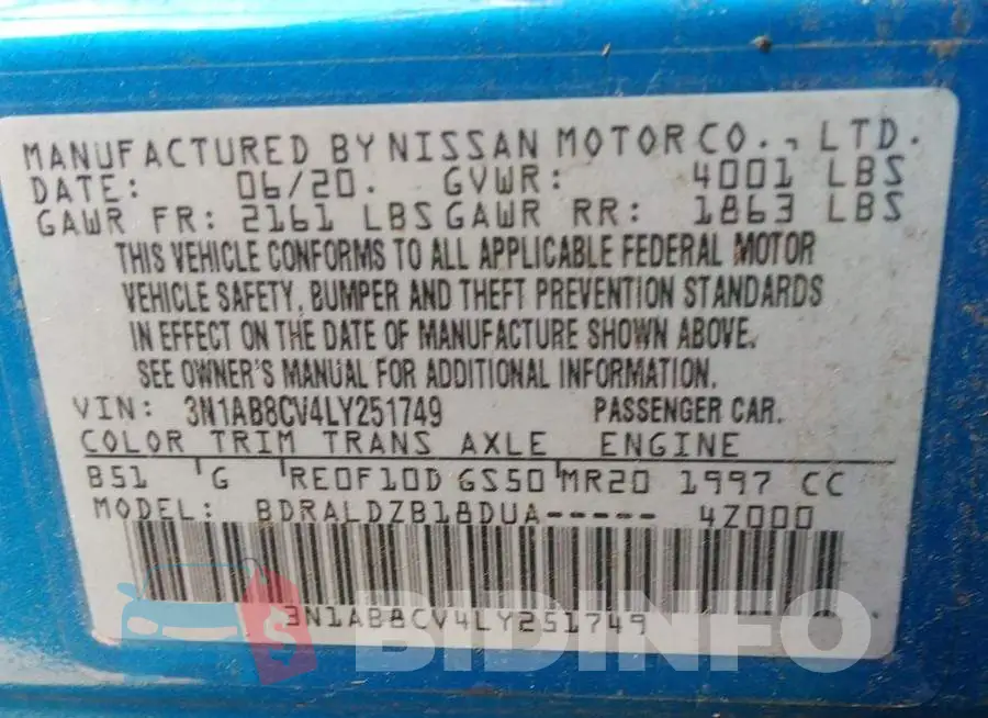 3N1AB8CV4LY251749 Photo# 9