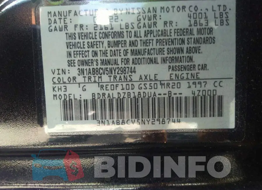 3N1AB8CV5NY298744 Photo# 9