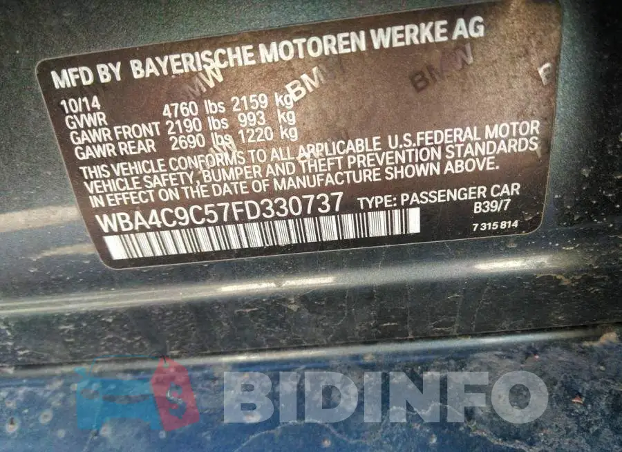 WBA4C9C57FD330737 Photo# 9