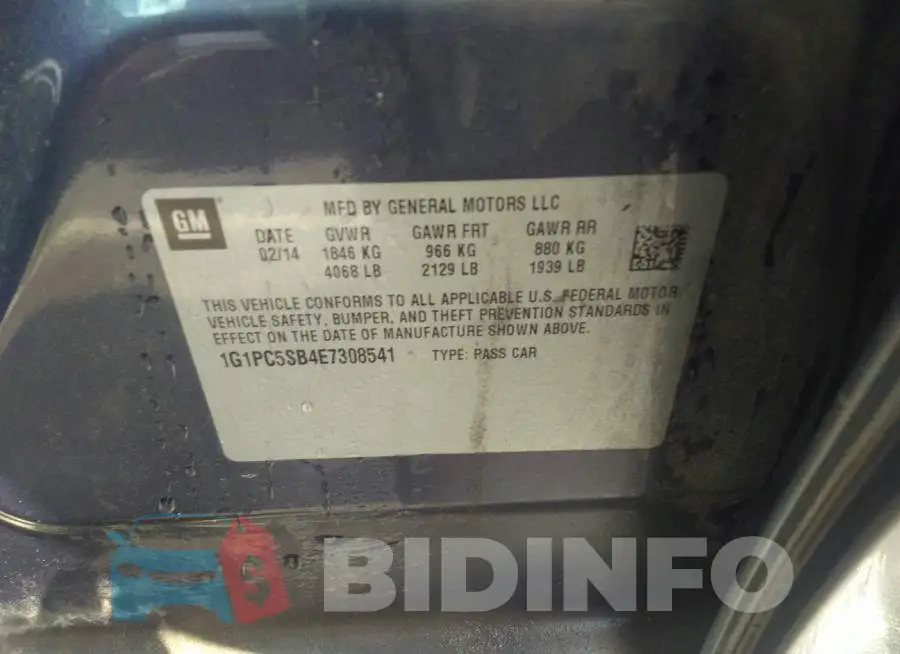 1G1PC5SB4E7308541 Photo# 9
