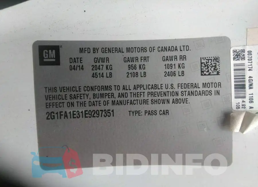 2G1FA1E31E9297351 Photo# 9